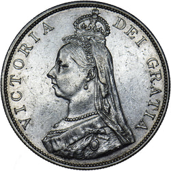 1889 Double Florin - Victoria British Silver Coin - Nice