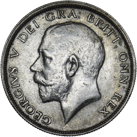 1915 Halfcrown - George V British Silver Coin - Nice