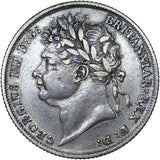1824 Shilling - George IV British Silver Coin - Nice