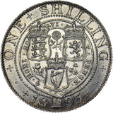 1893 Shilling - Victoria British Silver Coin - Very Nice