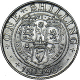 1896 Shilling (Small rose) - Victoria British Silver Coin - Very Nice