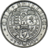 1900 Shilling - Victoria British Silver Coin - Very Nice