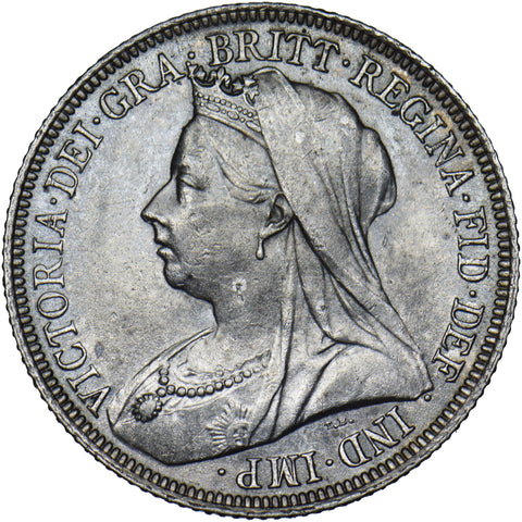 1900 Shilling - Victoria British Silver Coin - Very Nice