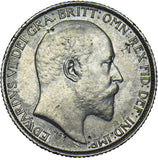 1904 Sixpence - Edward VII British Silver Coin - Very Nice