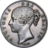 1847 Crown - Victoria British Silver Coin - Very Nice