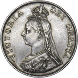 1889 Double Florin - Victoria British Silver Coin - Very Nice