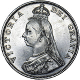 1889 Double Florin - Victoria British Silver Coin - Very Nice