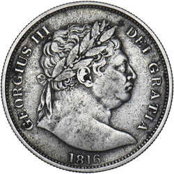 1816 Halfcrown - George III British Silver Coin - Nice