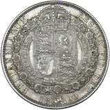 1890 Halfcrown - Victoria British Silver Coin - Very Nice