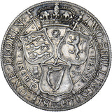 1897 Florin - Victoria British Silver Coin - Nice