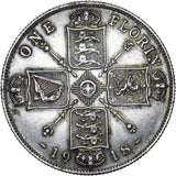 1918 Florin - George V British Silver Coin - Very Nice