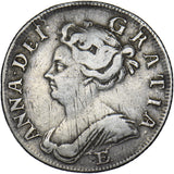 1707 E Shilling (Edinburgh Mint) - Anne British Silver Coin - Nice