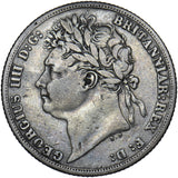 1824 Shilling - George IV British Silver Coin - Nice