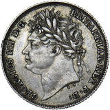 1824 Sixpence - George IV British Silver Coin - Very Nice