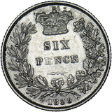 1839 Sixpence - Victoria British Silver Coin - Nice