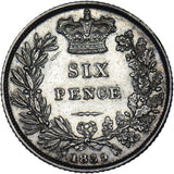 1839 Sixpence - Victoria British Silver Coin - Nice
