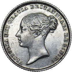 1844 Sixpence - Victoria British Silver Coin - Very Nice