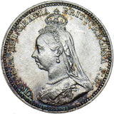 1890 Threepence - Victoria British Silver Coin - Superb