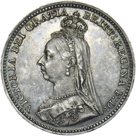 1890 Threepence - Victoria British Silver Coin - Superb