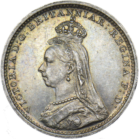 1890 Maundy Twopence - Victoria British Silver Coin - Superb