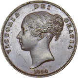 1854 Penny (PT) - Victoria British Copper Coin - Very Nice
