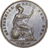 1854 Penny (PT) - Victoria British Copper Coin - Very Nice