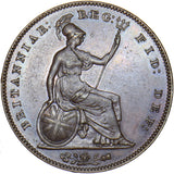 1857 Penny (PT) - Victoria British Copper Coin - Very Nice