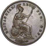 1858 Penny - Victoria British Copper Coin - Very Nice