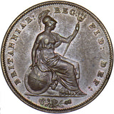 1858 Penny - Victoria British Copper Coin - Very Nice