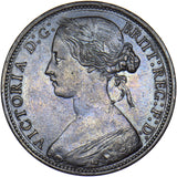 1861 Penny - Victoria British Bronze Coin - Very Nice