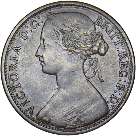 1861 Penny - Victoria British Bronze Coin - Nice