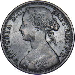 1868 Penny - Victoria British Bronze Coin - Nice