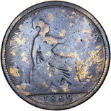 1869 Penny - Victoria British Bronze Coin