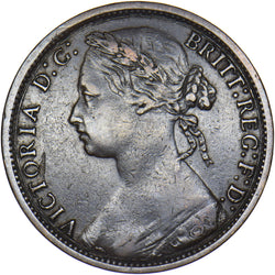 1874 Penny - Victoria British Bronze Coin - Nice