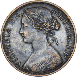 1862 Penny - Victoria British Bronze Coin - Nice