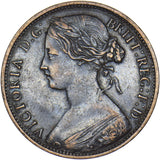1862 Penny - Victoria British Bronze Coin - Nice