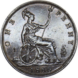 1886 Penny - Victoria British Bronze Coin - Nice