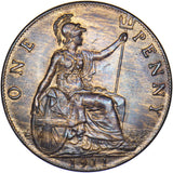 1911 Penny - George V British Bronze Coin - Superb
