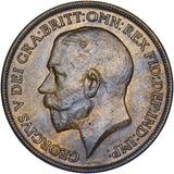 1920 Penny - George V British Bronze Coin - Very Nice