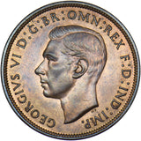 1938 Penny - George VI British Bronze Coin - Superb