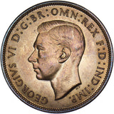 1939 Penny - George VI British Bronze Coin - Superb