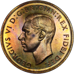 1951 Proof Penny - George VI British Bronze Coin - Superb