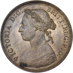 1887 Halfpenny - Victoria British Bronze Coin - Superb
