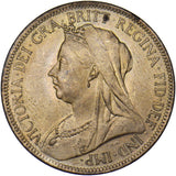 1900 Halfpenny - Victoria British Bronze Coin - Superb