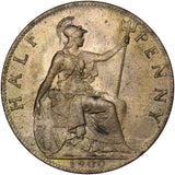 1900 Halfpenny - Victoria British Bronze Coin - Superb