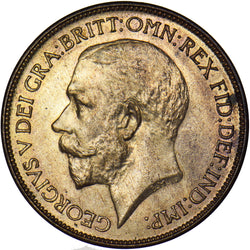 1925 Halfpenny - George V British Bronze Coin - Superb