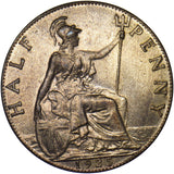 1925 Halfpenny - George V British Bronze Coin - Superb