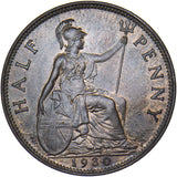 1930 Halfpenny - George V British Bronze Coin - Very Nice