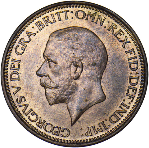 1931 Halfpenny - George V British Bronze Coin - Superb