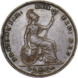 1835 Farthing - William IV British Copper Coin - Nice